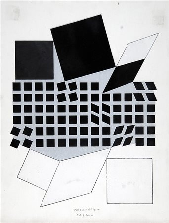 VICTOR VASARELY, Senza titolo, 1956, Tre serigrafie, n. esemplare 41/200,...