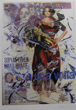 ROTELLA MIMMO CATANZARO 1918 MILANO 2006 C'ERA UNA VOLTA GRAFICA cm 100 x 70...