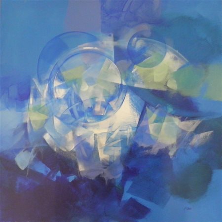 BASILE FRANCESCO NAPOLI 1953 TRASPARENZE, 2006 ACRILICO SU TELA cm 70 x 100...