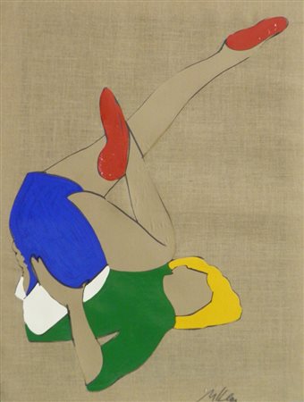 LODOLA MARCO DORNO 1955 SENZA TITOLO COLLAGE CARTA PIU' SMALTI SU TELA GREZZA...