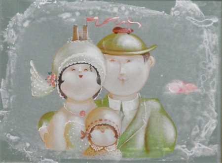 121. VIETTI NICOLA 1945 SENZA TITOLO, 2005 OLIO SU TELA cm 30 x 40 Firma in...