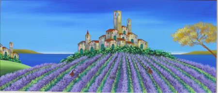 DA NORCIA PAOLO 1953 LAVANDA, 2003 OLIO SU TELA cm 140 x 60 Firma, anno e...