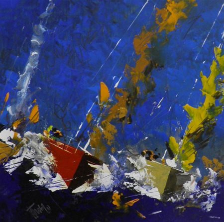 TORALDO FRANCESCO CATANZARO 1974 TABULA RASA, 2007 OLIO SU TAVOLA cm 50 x 50...