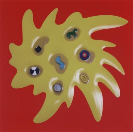 NUCARA RENZO CREMONA 1955 BANG 10-37, 2011 RESINE OGGETTI COLORE SERIGRAFICO...