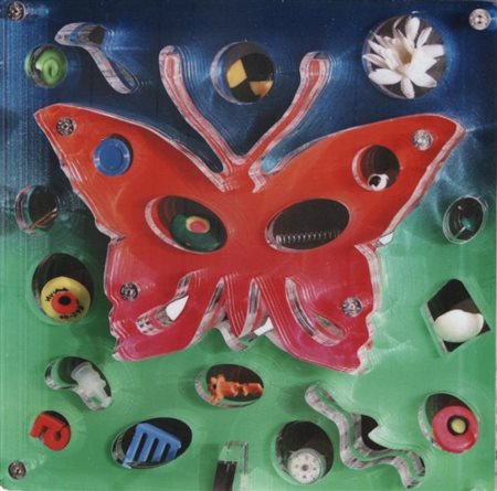 NUCARA RENZO CREMONA 1955 STRATOFILM FARFALLA, 2011 PLEXIGLASS, RESINE,...