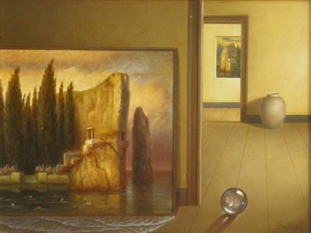 NUNZIANTE ANTONIO NAPOLI 1956 STANZE MISTERIOSE, 2005 OLIO SU TELA cm 40 x 30...