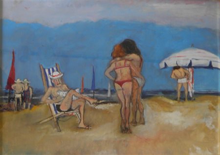 PIACESI WALTER ASCOLI PICENO 1929 RIMINI, 1974 OLIO SU COMPENSATO cm 50 x 70...