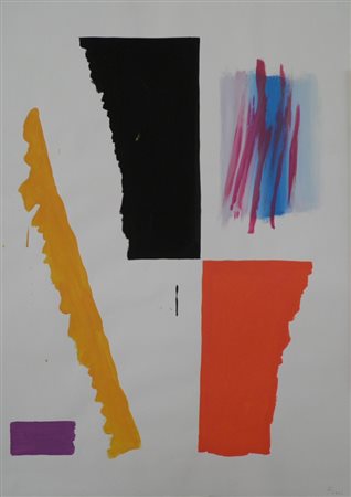 FINZI ENNIO VENEZIA 1931 SENZA TITOLO TECNICA MISTA SU CARTA cm 100 x 70...