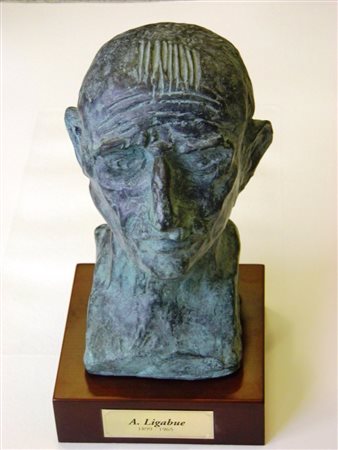 LIGABUE ANTONIO AUTORITRATTO BRONZO cm 23 x 12 x 10 Multiplo edito dallo...