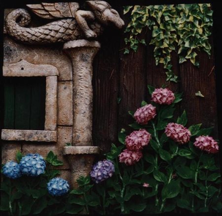 GILARDI PIERO TORINO 1942 ROMANICO E ORTENSIE, 2004 POLIETILENE ESPANSO cm...