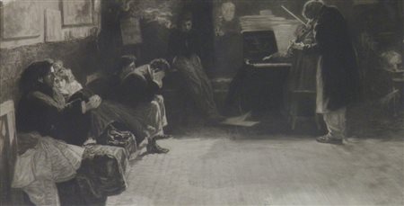 BALESTRIERI LIONELLO CETONA 1872 1958 PARIS, 1900 CHINA SU CARTA cm 32 x 65...