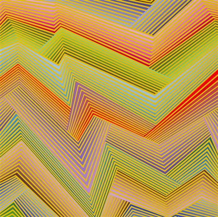 GIOVANNI DELL'ACQUA (1952) Le pieghe del colore, 2014 Acrilici su cartone cm...