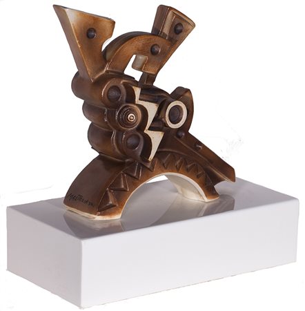 UMBERTO MASTROIANNI (1910-1998) Senza Titolo Scultura in ceramica poggiante...