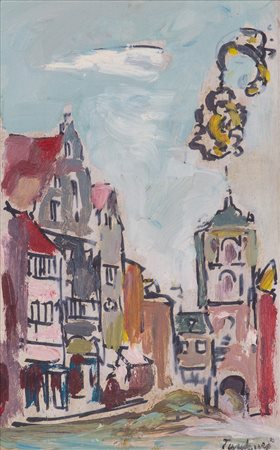 ORFEO TAMBURI (1910-1994) Senza Titolo Olio su tavola cm 24x16 Firma al...