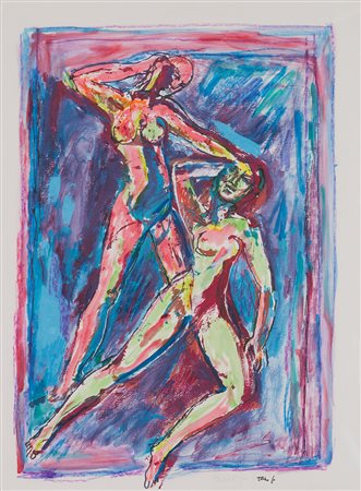 DARIO FO (1926-2016) Senza Titolo, 2002 Tecnica mista su cartoncino cm 75x55...