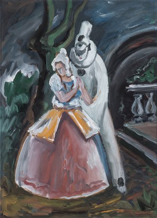 CESARE ANDREONI (1903-1961) Colombina Tempera su cartoncino cm 47x34 Firma al...