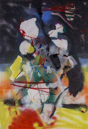EDOARDO FRANCESCHINI (1928-2006) Senza Titolo, 1987 Tecnica mista su carta cm...