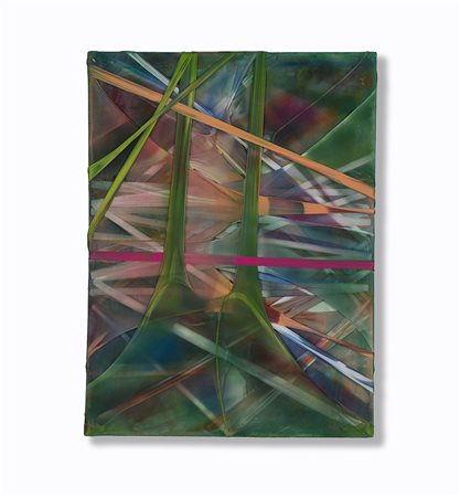 ALA (1966) Sette, 2007 Tecnica mista e calze su tela cm 80x60 Firma al retro...