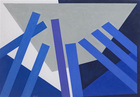 GUALTIERO NATIVI (1921-1999) Sotto il trapezio, 1980 Tempera grassa su carta...