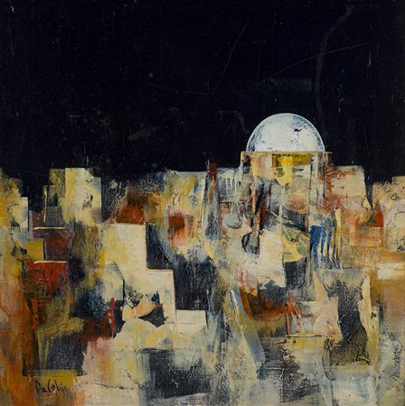 WALTER DA COL (1942) Senza Titolo Olio su tela cm 40x40 Firma al fronte...