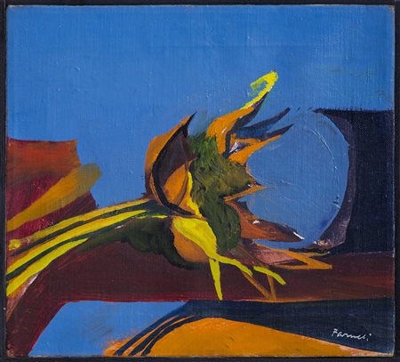 FERNANDO FARULLI (1923-1997) Senza Titolo Olio su tela cm 30x33 Firma al...