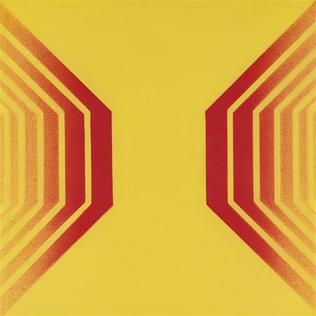 ENNIO FINZI (1931) Senza Titolo, 1969 Acrilici su tela cm 45x45 Firma e...