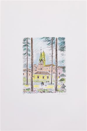 MICHELE CASCELLA (1892-1989) Senza Titolo Litografia cm 65,5x45 Firma e...