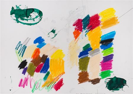 GIUSEPPE CHIARI (1926-2007) Senza Titolo Tecnica mista su cartoncino cm 50x70...