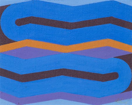 ENRIQUE AHIL (1927-2001) Senza titolo Olio su faesite cm 8x10 Firma al fronte...