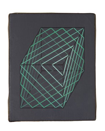 ALDO BOSCHIN (1942) S.C.P. 1, 1974 Acrilico su tela cm 10x8 Firma, marchio a...