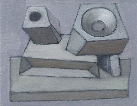 GUIDO GAMBONE (1909-1969) Senza titolo Olio su faesite cm 8x10 Provenienza...