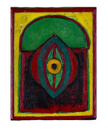 TAKESHI KAWASHIMA (1930) Senza titolo Olio su tela cm 10x8 Firma al retro...