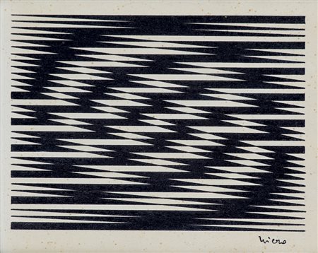 NIERO Senza titolo China su carta cm 8x10 Firma al fronte in basso a destra...