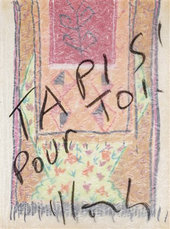 ALDO MONDINO (1938-2005) Tapis Pour Toi! Tecnica mista su carta lucida...