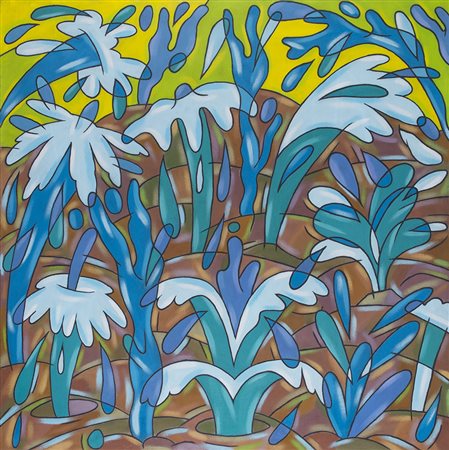 PABLO ECHAURREN (1951) Senza Titolo Tecnica mista su cartoncino a mano cm...