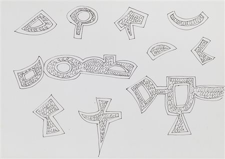 CARLA ACCARDI (1924-2014) Disegno 13, 2001 China su carta cm 21x29,5 Firma,...