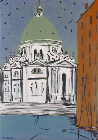 GIULIO TURCATO (1912-1995) Chiesa della salute, 1969-1970 Olio su tela cm...