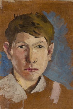FILIPPO DE PISIS (1896-1956) Ritratto di giovane, met&agrave; anni '10 Olio...
