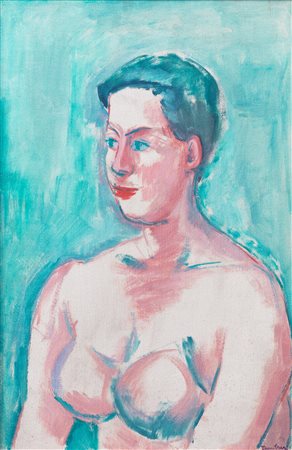 ORFEO TAMBURI (1910-1994) Senza Titolo Olio su cartone telato cm 59x38 Firma...