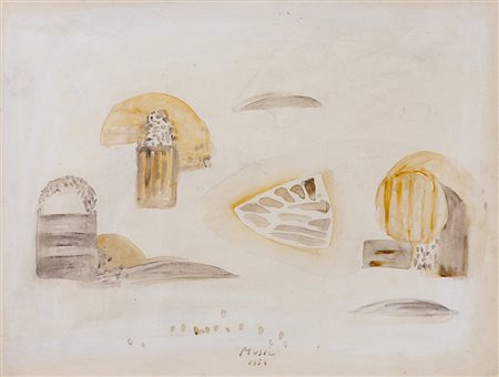 ZORAN MUSIC (1909-2005) Composizione, 1953 Acquerello su carta cm 25x33 Firma...