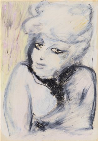 ALIGI SASSU (1912-2000) Senza Titolo Tecnica mista su carta intelata cm 48x34...