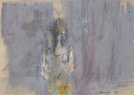 GIANCARLO CAZZANIGA (1930-2013) Senza Titolo, 1962 Tecnica mista su carta cm...