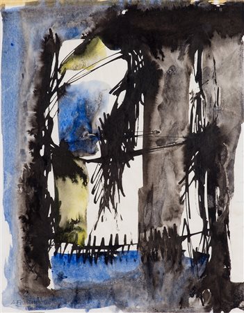 AGENORE FABBRI (1911-1998) Senza Titolo, 1960 Tecnica mista su carta cm...