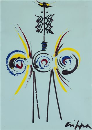 ROBERTO GAETANO CRIPPA (1921-1972) Senza Titolo, 1970 Olio e tecnica mista su...