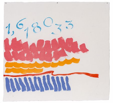 GIORGIO GRIFFA (1936) Sezione aurea, 2009 Acrilici su tela cm 37x39 Firma e...