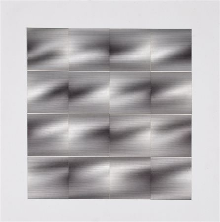 GETULIO ALVIANI (1939) Senza Titolo, 1990 Serigrafia su collage di 16...