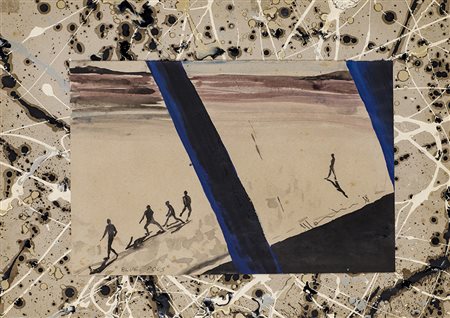 ALDO MONDINO (1938-2005) Senza Titolo, 1998 Tecnica mista su cartoncini...