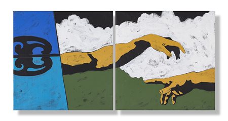 TANO FESTA (1938-1988) Senza Titolo, 1976 Dittico di acrilici su tela Singola...