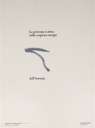 UGO CARREGA (1935-2014) La mano liberata: "Un segno bastardo",...