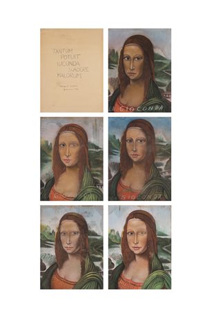 SARENCO (1945) Tantum potuit iucunda suadere malorum, 1976 Tecnica mista su 6...